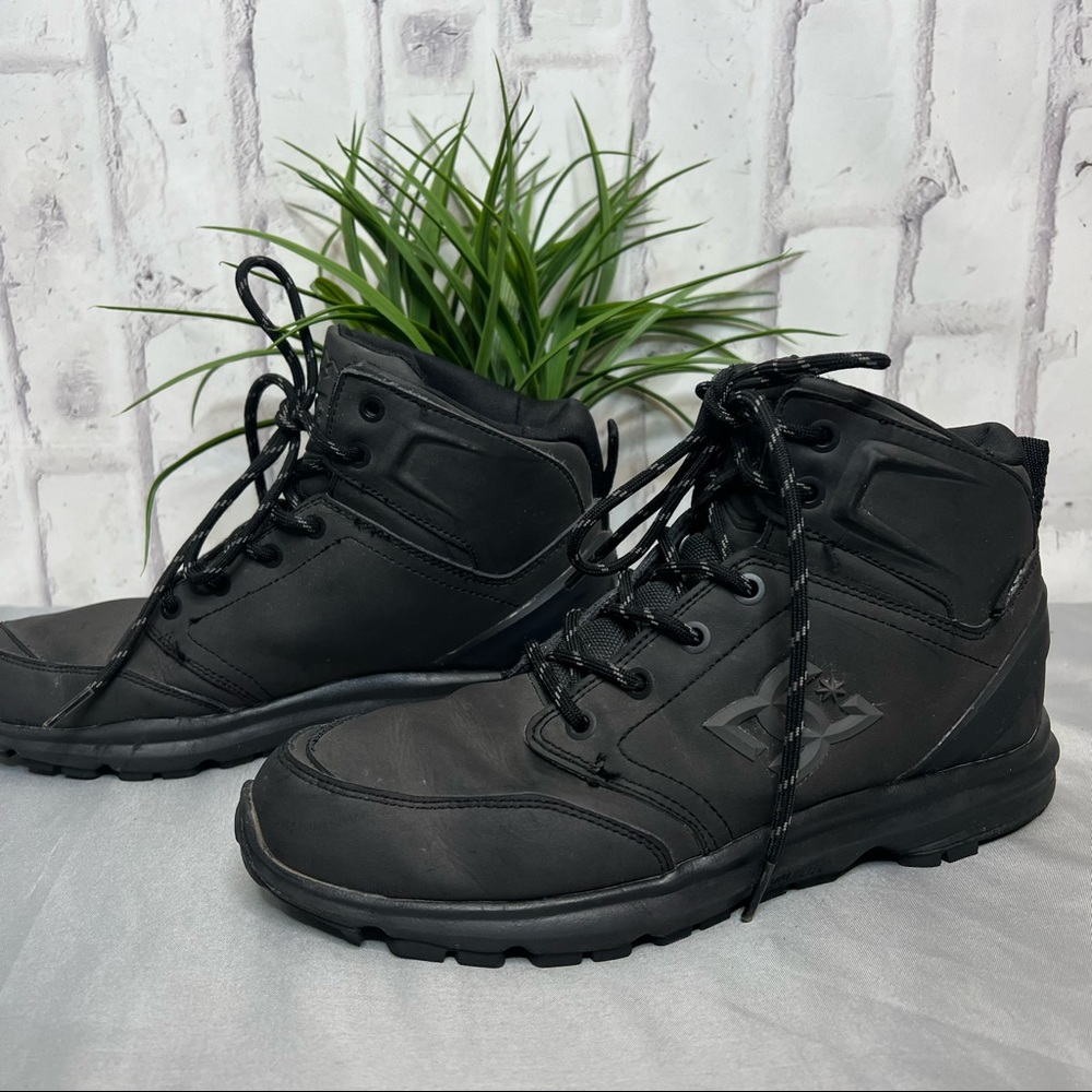 DC Skateboard Hightops black leather 7